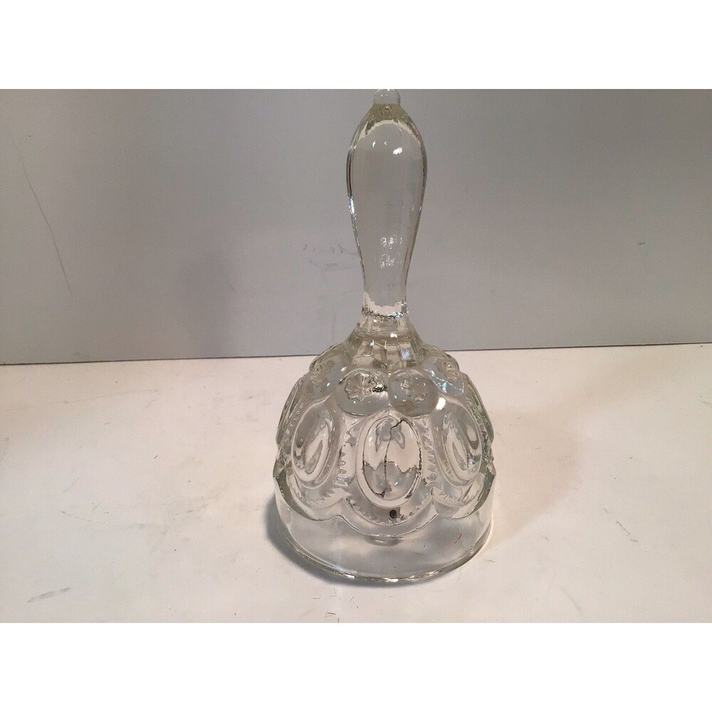 L.E. Smith Moon and Stars Crystal Vintage Glass Bell